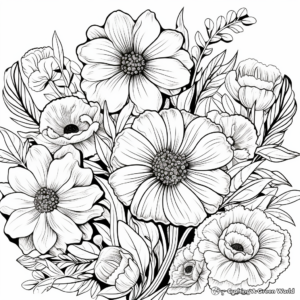 Aesthetic Floral Patterns Coloring Pages 1