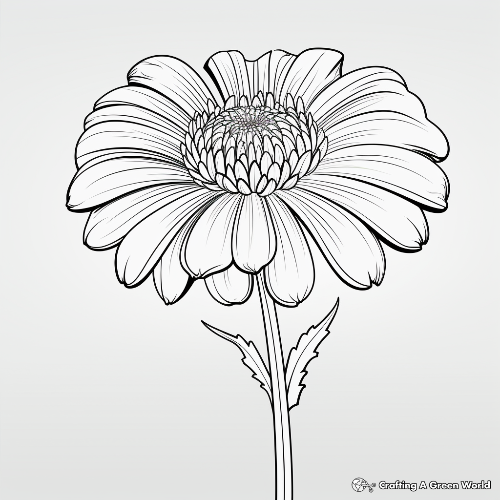 Aesthetically Pleasing Chrysanthemum Coloring Pages 1