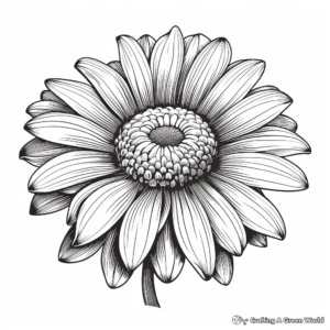 Aesthetically Pleasing Chrysanthemum Coloring Pages 4