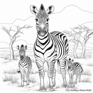 African Safari Animals Coloring Pages 1