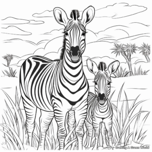 African Safari Animals Coloring Pages 3