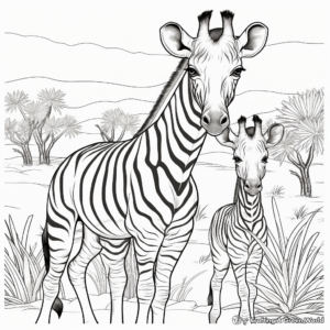 African Safari Animals Coloring Pages 4