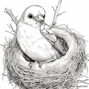 African Weaver Bird Nest Coloring Pages 1