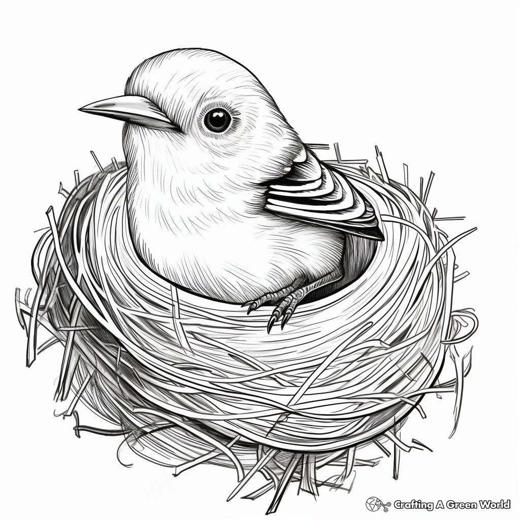 African Weaver Bird Nest Coloring Pages 2