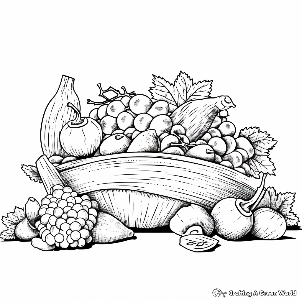 After harvest: Collection of Figs Coloring Pages 2