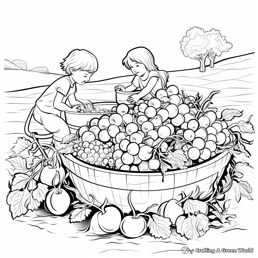 After harvest: Collection of Figs Coloring Pages 3