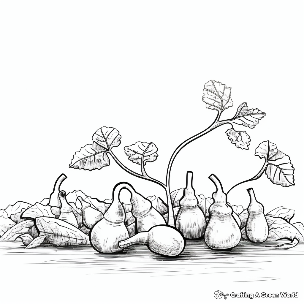 After harvest: Collection of Figs Coloring Pages 4