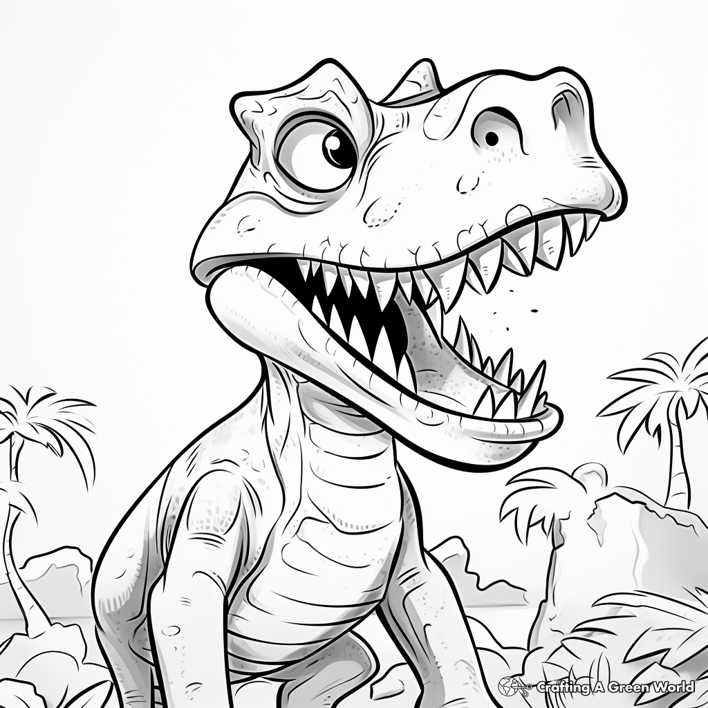 Age Group Oriented Tarbosaurus Coloring Pages 1