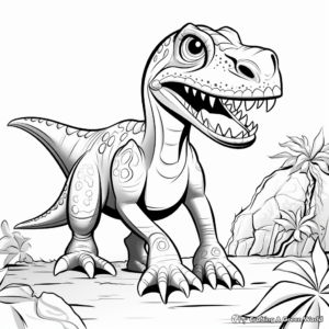 Age Group Oriented Tarbosaurus Coloring Pages 2
