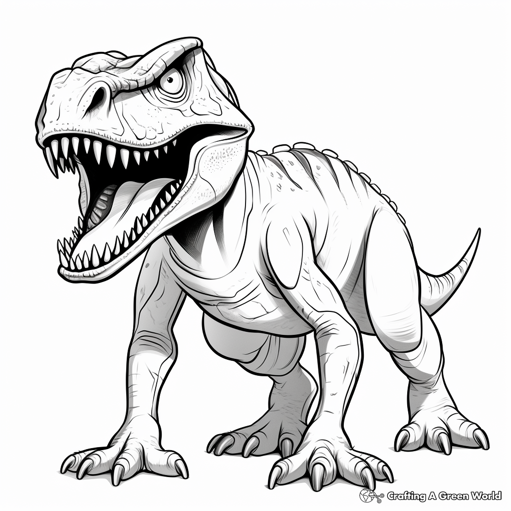 Age Group Oriented Tarbosaurus Coloring Pages 3