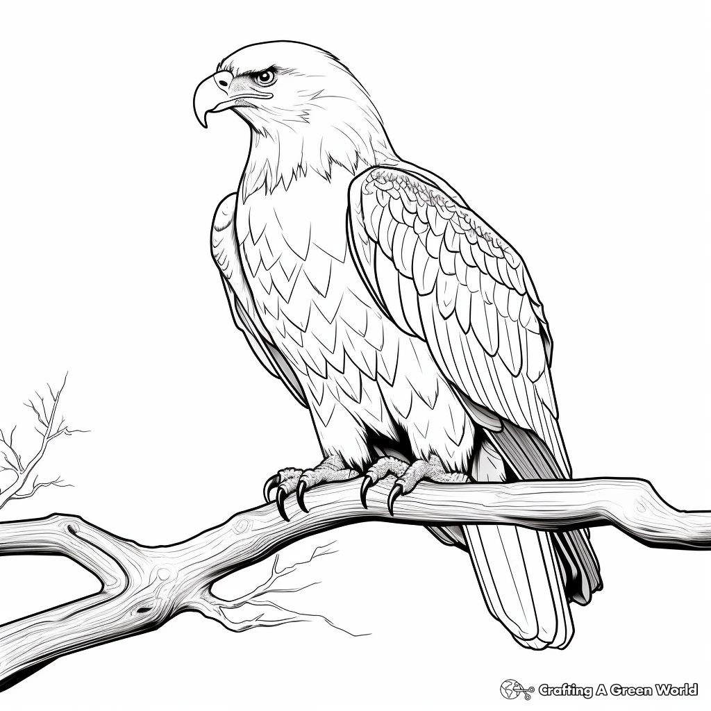 Alaskan Bald Eagle Coloring Sheet 3