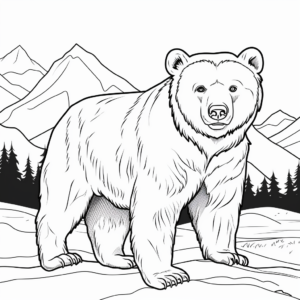 Alaskan Grizzly Bear Coloring Pages 3