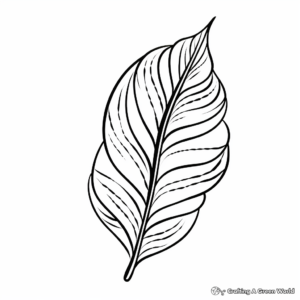 Alder Leaf Coloring Pages for Fall-themed Art 1