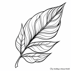 Alder Leaf Coloring Pages for Fall-themed Art 4