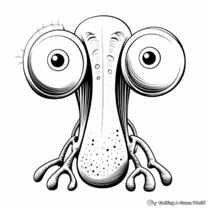Aliens with Unique Noses Coloring Pages 2
