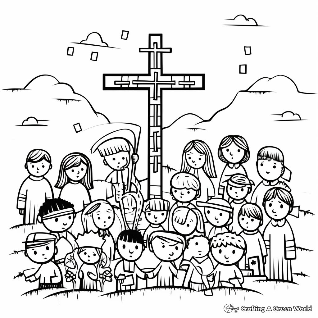 All Saints Day printable Crosses Coloring Pages 2