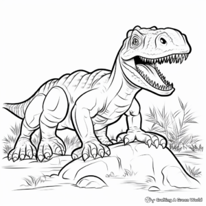 Allosaurus Fossil Coloring Pages 3