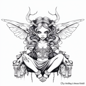 Alluring Succubus Coloring Pages 2