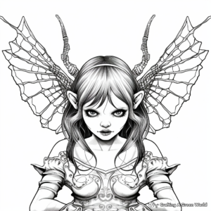 Alluring Succubus Coloring Pages 4