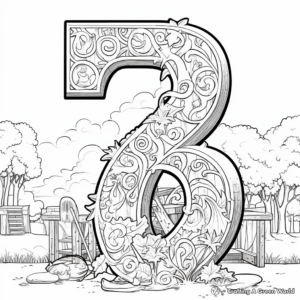 Alphabet and Number Coloring Pages for Early Learners 1