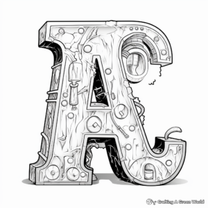 Alphabet and Shapes Coloring Pages for Learning 1
