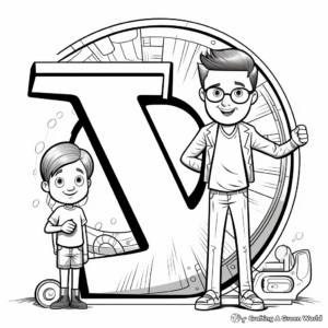 Alphabet and Vowel Pairing Coloring Pages 1