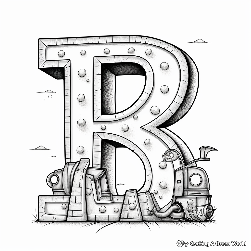Alphabet Blocks Themed Coloring Pages 4