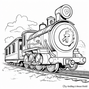 Alphabet Train Coloring Pages for Children 1