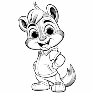 Alvin and the Chipmunks Cartoon Coloring Pages 2
