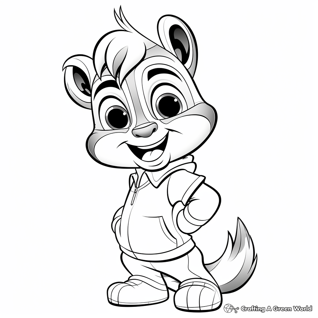 Alvin and the Chipmunks Cartoon Coloring Pages 2