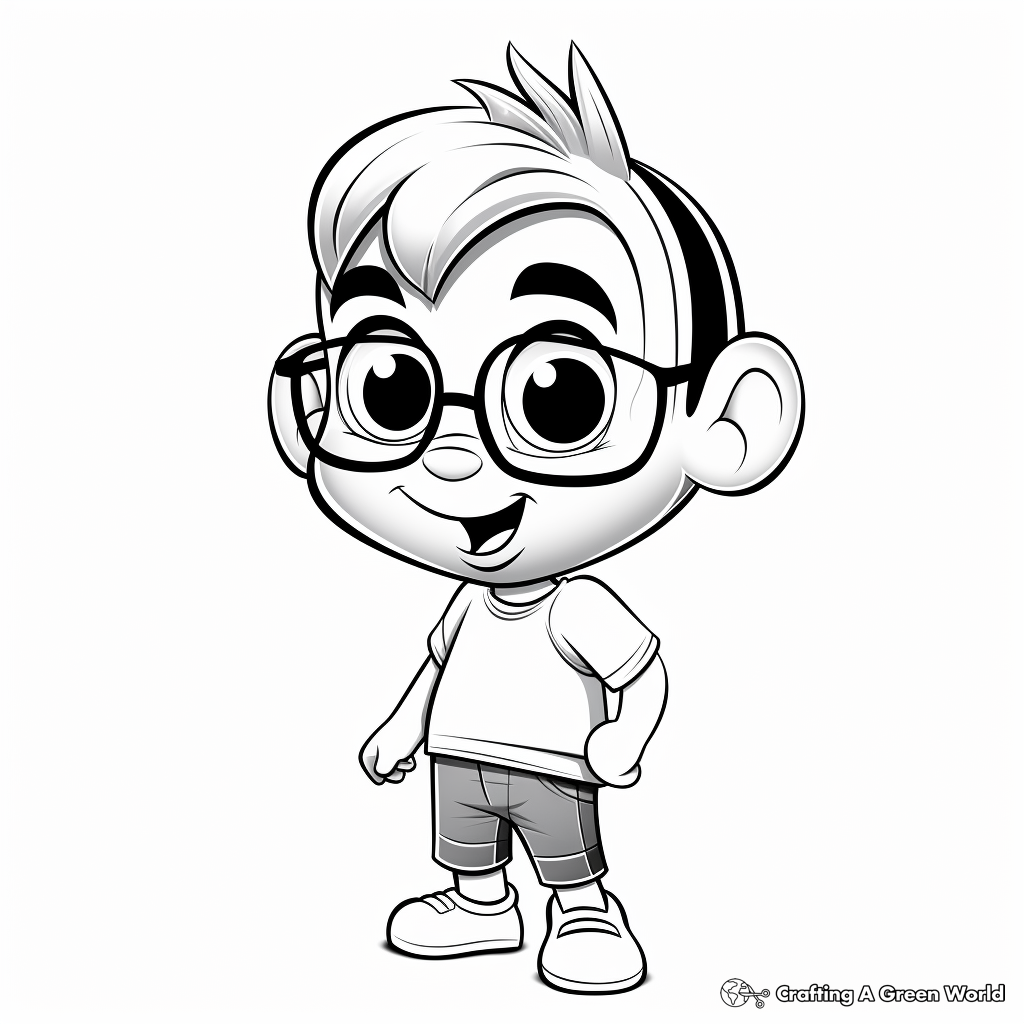 Alvin and the Chipmunks Cartoon Coloring Pages 4
