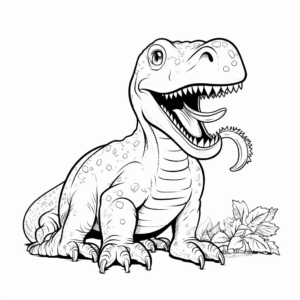 Amargasaurus Eating Plants Coloring Page 3