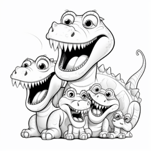 Amargasaurus Family Coloring Pages 1