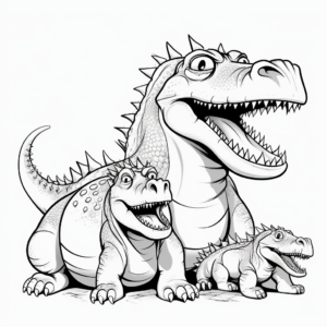 Amargasaurus Family Coloring Pages 2