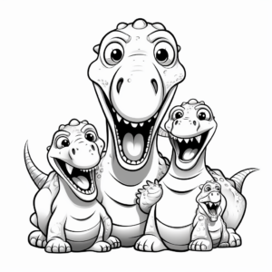 Amargasaurus Family Coloring Pages 3