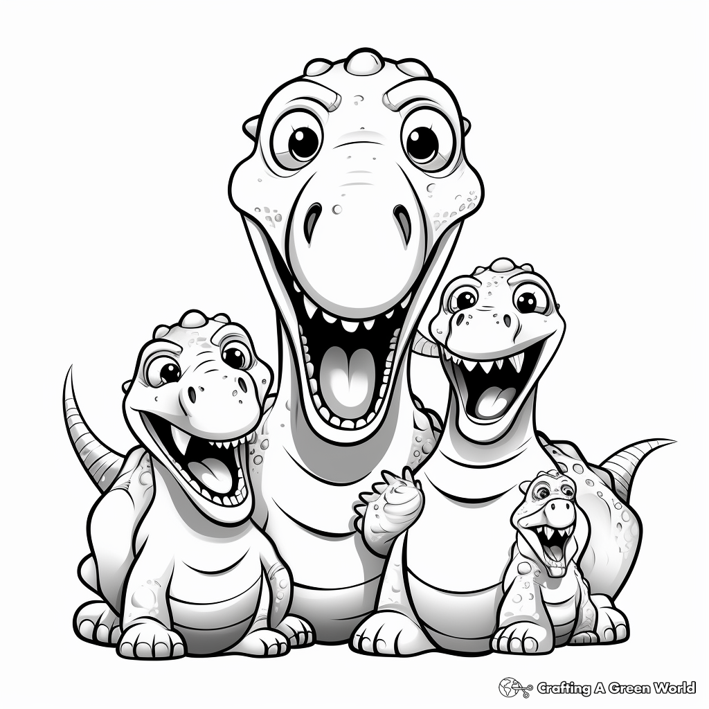 Amargasaurus Family Coloring Pages 3