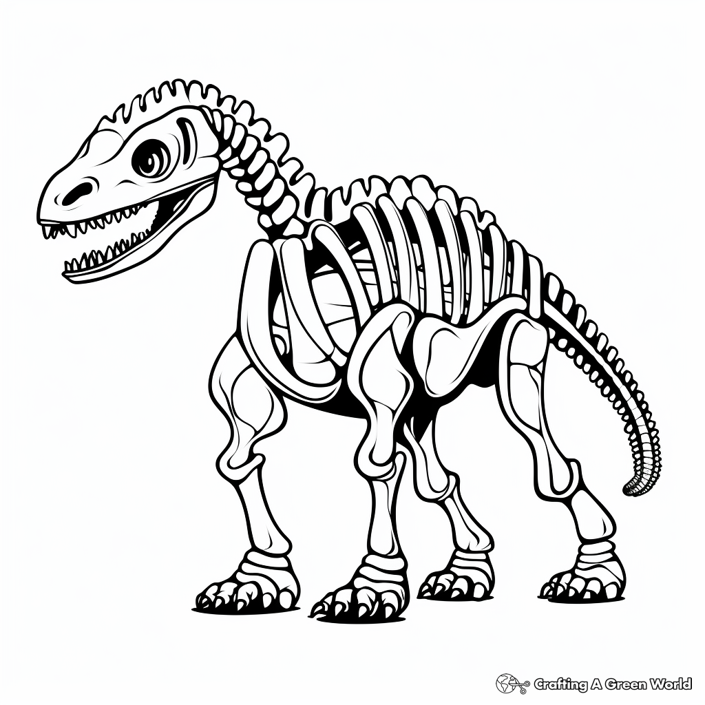 Amargasaurus Skeletal Diagram Coloring Pages 2