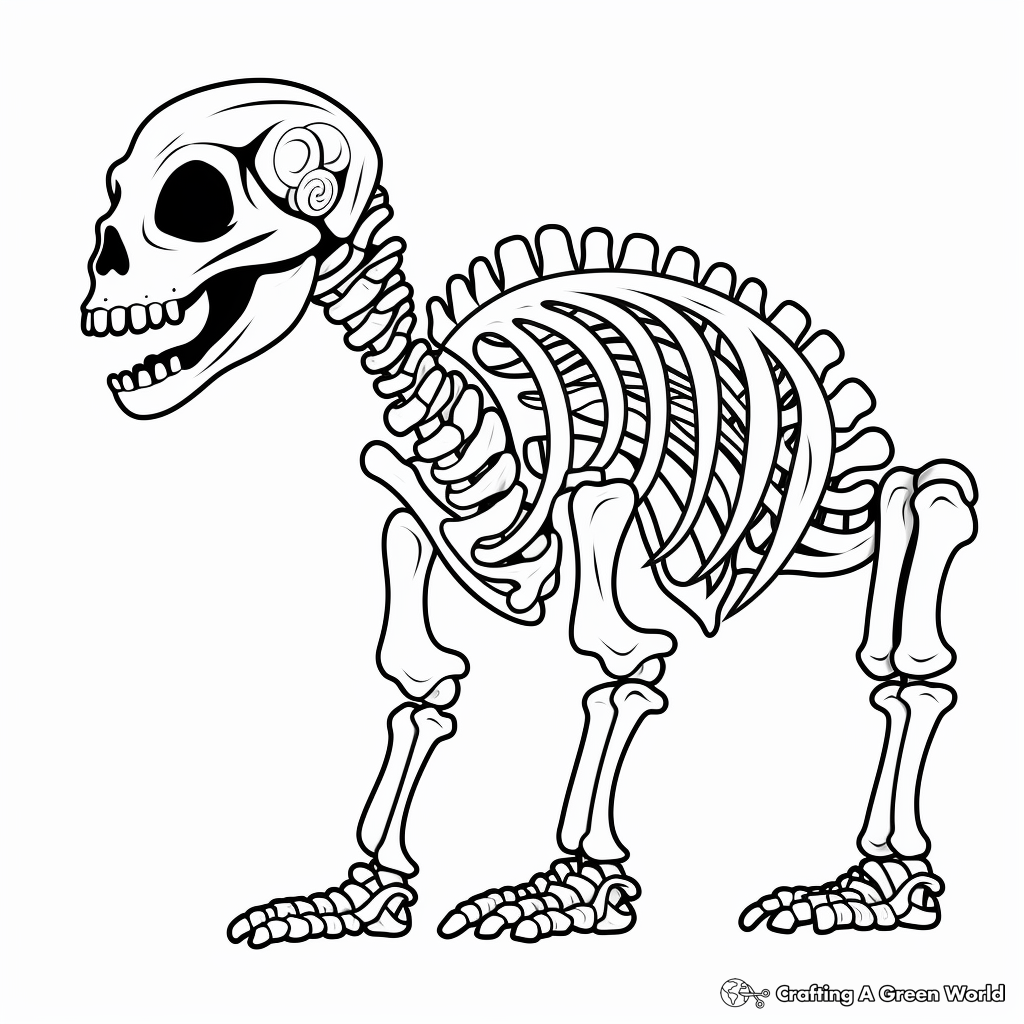 Amargasaurus Skeletal Diagram Coloring Pages 4