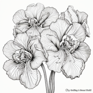 Amaryllis Art: Complex Floral Coloring Pages for Creatives 1
