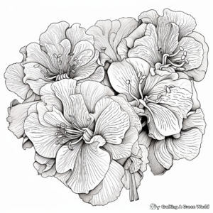 Amaryllis Art: Complex Floral Coloring Pages for Creatives 2