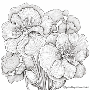 Amaryllis Art: Complex Floral Coloring Pages for Creatives 3