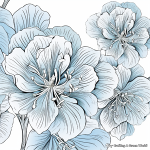 Amaryllis Art: Complex Floral Coloring Pages for Creatives 4