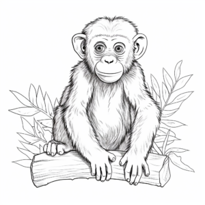Amazing Chimpanzee and Wildlife Friends Coloring Pages 1