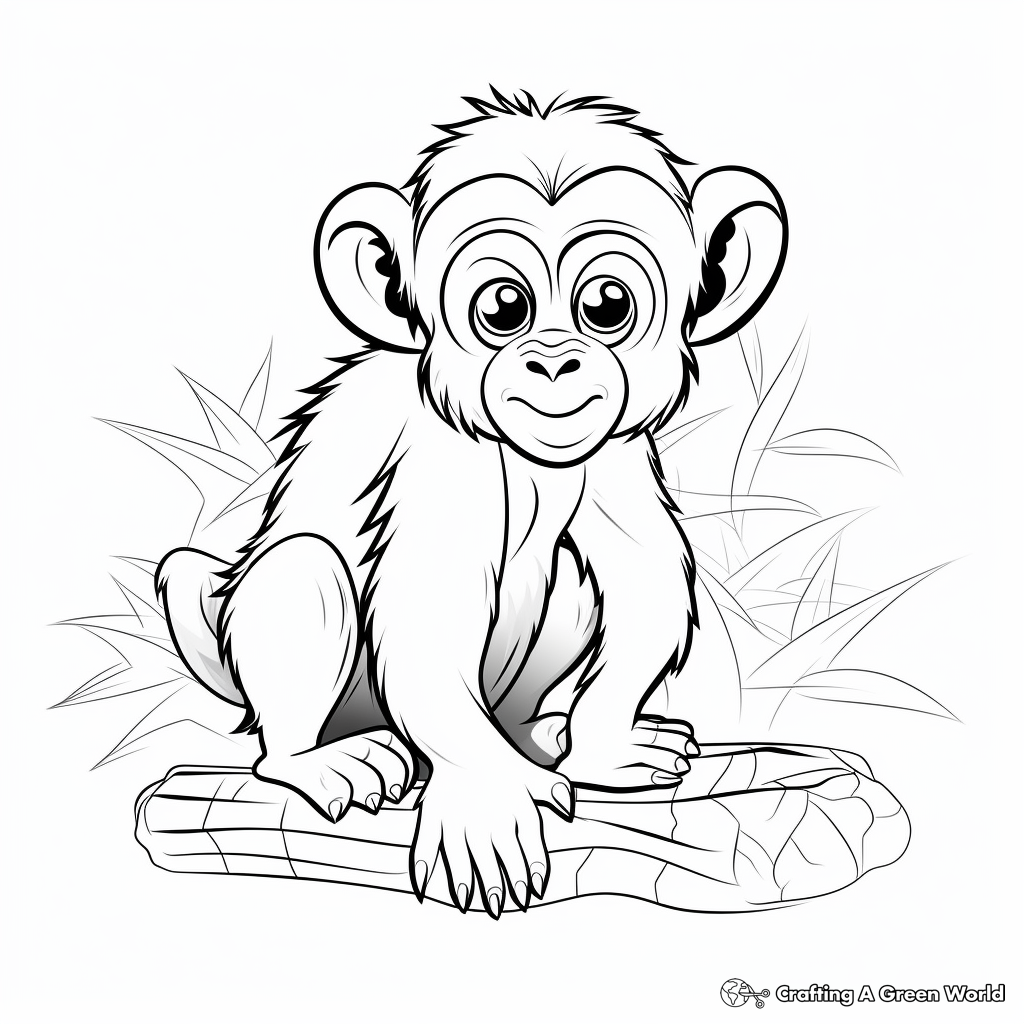 Amazing Chimpanzee and Wildlife Friends Coloring Pages 3