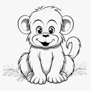 Amazing Chimpanzee and Wildlife Friends Coloring Pages 4