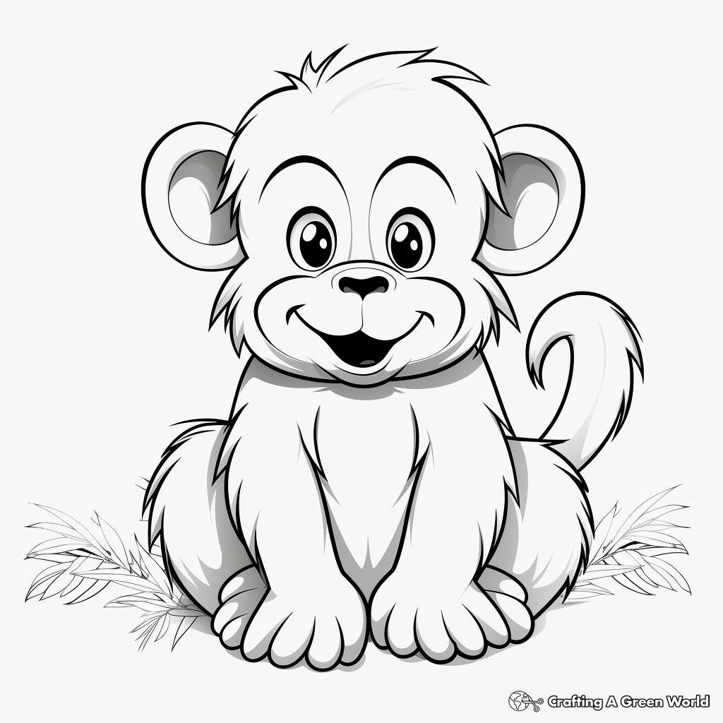 Amazing Chimpanzee and Wildlife Friends Coloring Pages 4