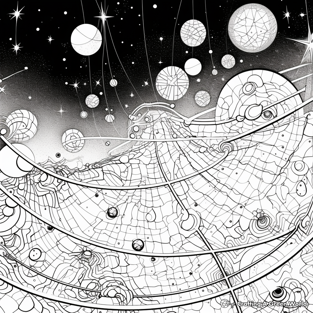 Amazing Cosmic Web Galaxy Coloring Pages 3