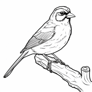 Amazing Red-Winged Blackbird Coloring Pages 2
