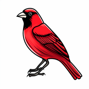 Amazing Red-Winged Blackbird Coloring Pages 3