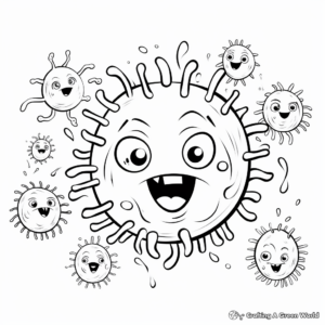 Amazing Virus Germ Coloring Pages 2